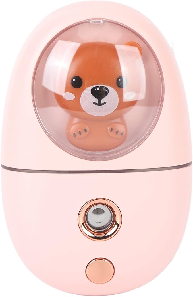 Facial Mist Sprayer, Cute Animal Mini Face Steamer Portable Facial Mist Sprayer Facial Steamer for Travelling 35ml 500mah ()
