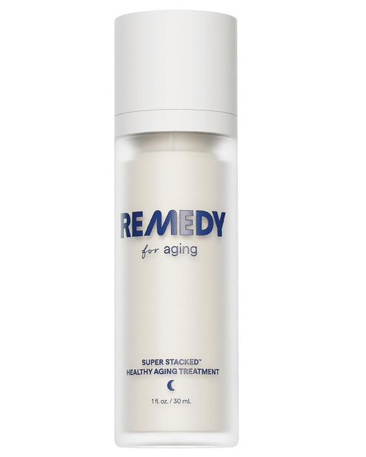 Remedy for Healthy Aging - Retinaldehyde, Resveratrol, Glycolic Acid, Argireline, Ferulic Acid, Matrixyl 3000 - Anti-Aging Treatment for Wrinkles, Uneven Texture & Tone - By Dermatologist Dr. Shah