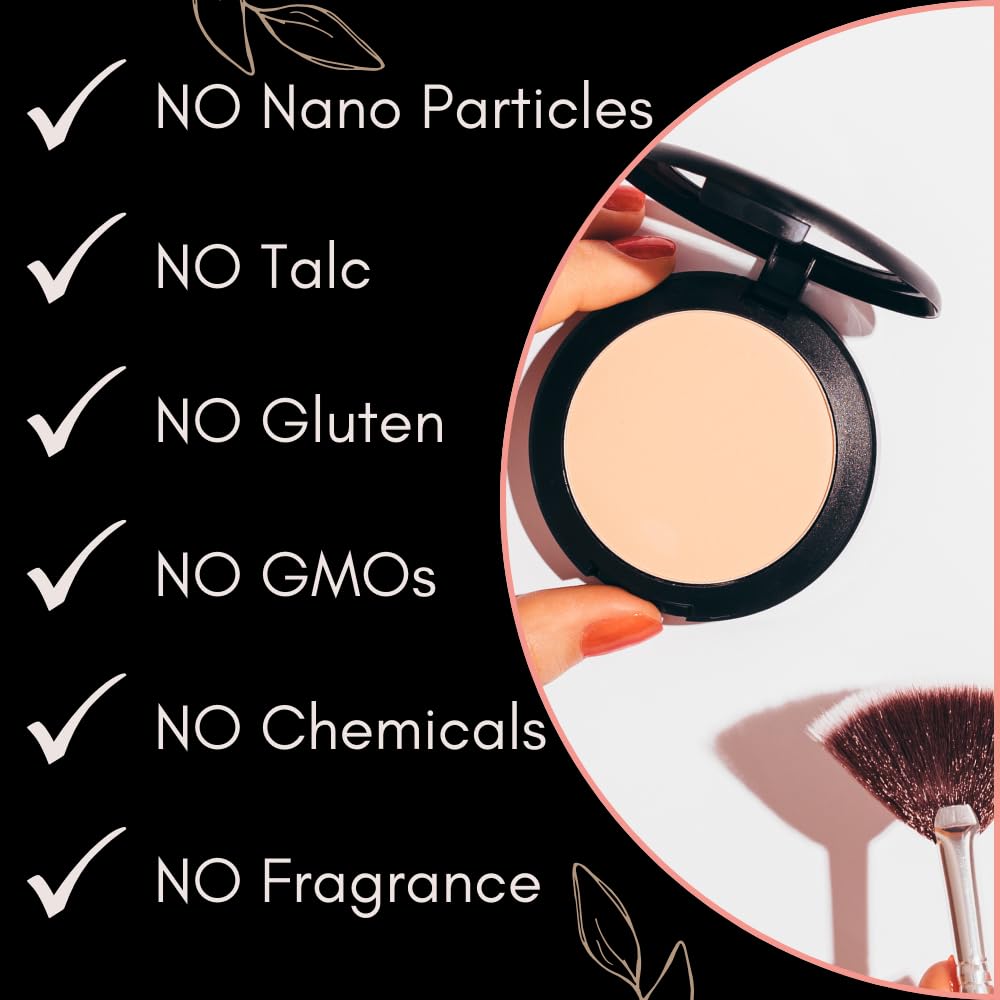 BaeBlu Organic Setting Powder | Non-Toxic, Vegan, Cruelty-Free, Talc-Free, Lightweight + Long Lasting for All Skin Types, Invisible Banana