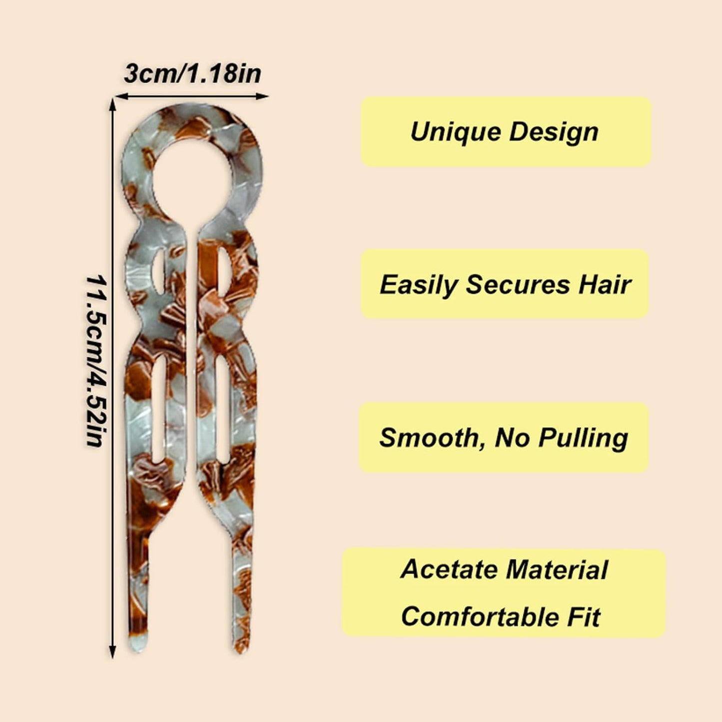 Prestigs French Hair Pin,Multi-colored French Hairpins,Elegant Prestiges Hair Pins for Women New Hair Accessories,Suitable for All Hair Types