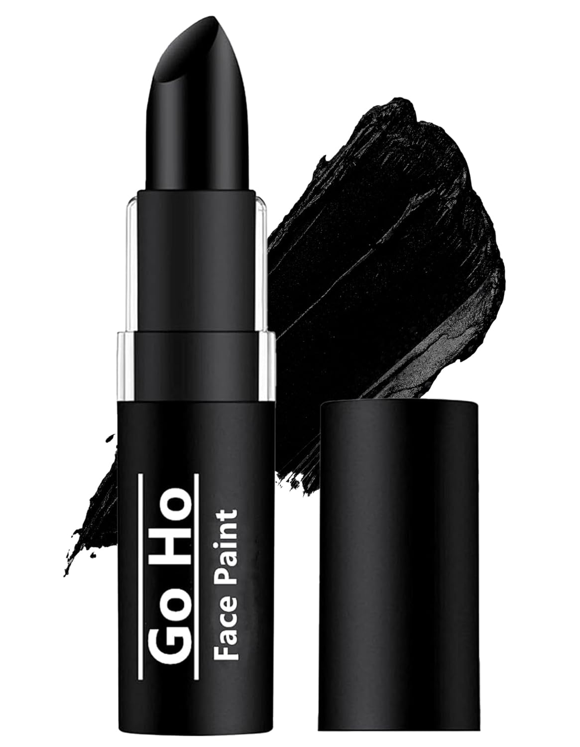 Go Ho Makeup Clown Black Cream-Blendable Stick - Face Body Paint for Professional SFX, Cosplay Costume - Safe Facepaint, Nose & Lip Smacking, Eye Black for Baseball/Football, Sports, Halloween