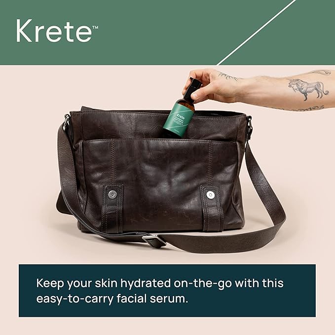 KRETE Hydrating Face & Body Serum for Men Head-to-Toe Bundle - Moisturize, Smooth, Hydrate, & Protect Your Skin In 30-Seconds, Oil-Free, All Skin Types with Apple Stem Cell Extract & Hyaluronic Acid