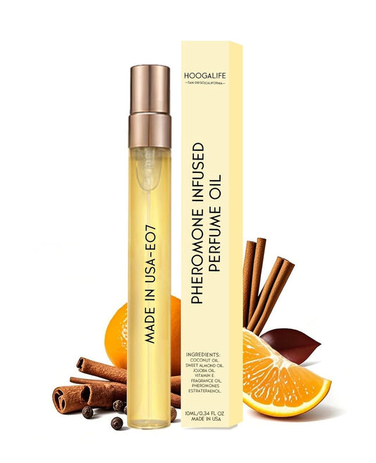 HoogaLife Pheromone Cologne for Men, Inspired by Paco-Ra'banne's One M-iIIion, Spicy Leather, Amber Notes, Mixed of Citrus, Cinnamon, Patchouli, Made in USA, Travel Size Perfume Oil 0.34fl.oz- No.E07