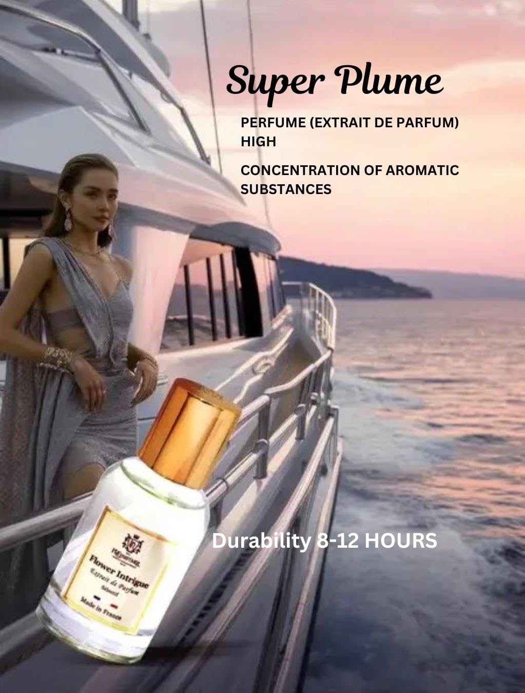 PREparfume From France Flower Intrigue for Women 30ml – Fresh Aquatic Floral Scent From France – Luxury Fragrance with Lotus, Mint – Long Lasting Perfume With Amberwood and Oud Notes