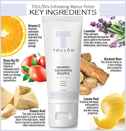 TOULON Anti Aging Face Wash; Oil Free & Moisturizing: Daily, Gentle Facial Cleanser for Make Up Removal with Vitamin C, Rosehip & Lavender for Men & Women