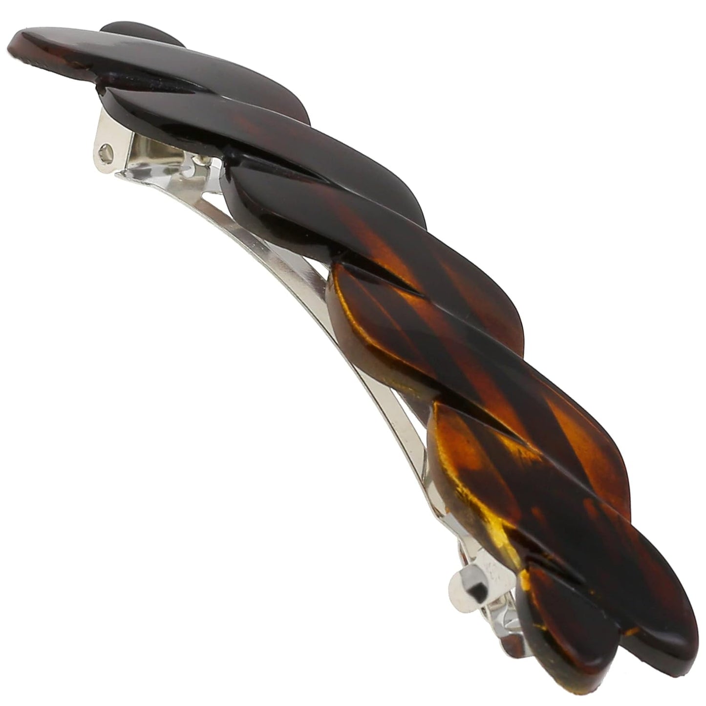 Camila Paris CP2427 French Hair Barrette Clip for Girls Braided, Tortoise Shell, Automatic Clasp, Strong Hold Grip Hair Clips for Women, No Slip Durable Styling Girls Hair Accessories, Made in France