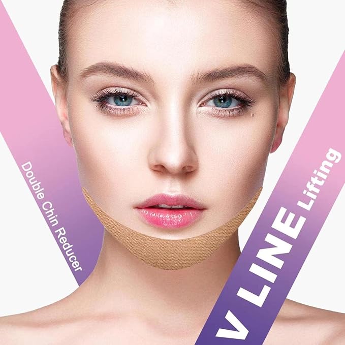 Wrinkle Patches, 160 PCS Face Tape, Pre Cut Kinesiology Full Face Tape for Wrinkles, V Line, Forehead, 11's, Frown, Eye, Lip - Neck Wrinkle Pads, Overnight Used High Elastic Facial Tape