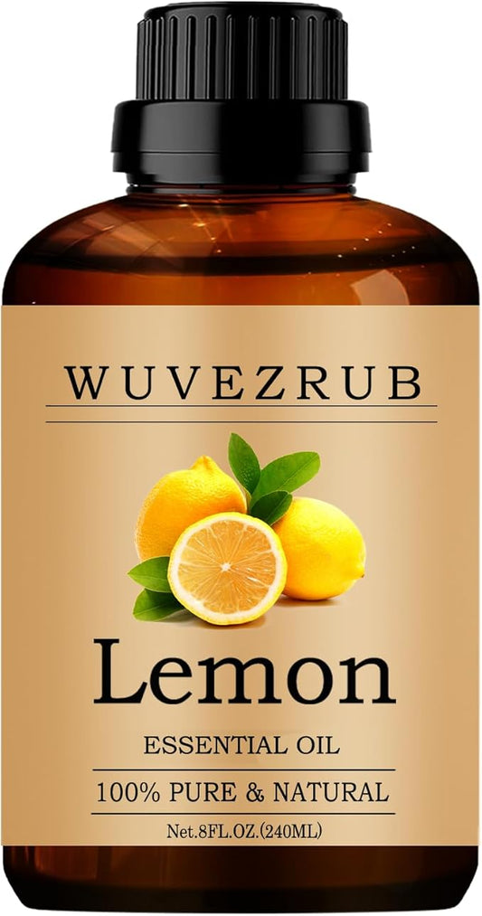 Lemon Essential Oils 240ML, Pure Lemon Essential Oil for Aromatherapy Diffuser - 8 Fl Oz