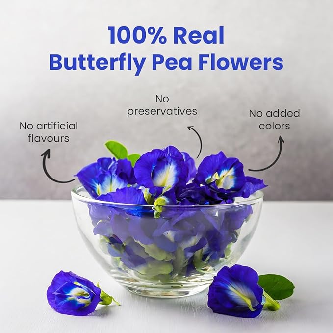 BLUE TEA - Butterfly Pea Flower Tea - 0.89 Oz (50+ Cups) Loose | ANTIOXIDANT RICH | Flower Based - Herbal Tea - Caffeine Free - Chemical Free - Non-Bitter - Vegan - Non-GMO | Gift Pack