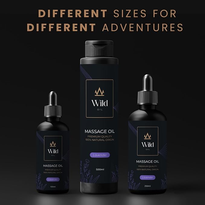 Lavender Luxurious Massage Oil Mineral, Grape Seed, Jojoba & Lavender Skin Moisturization Hair Nourishment Hydration, Elasticity, Vegan & Natural (250ml)