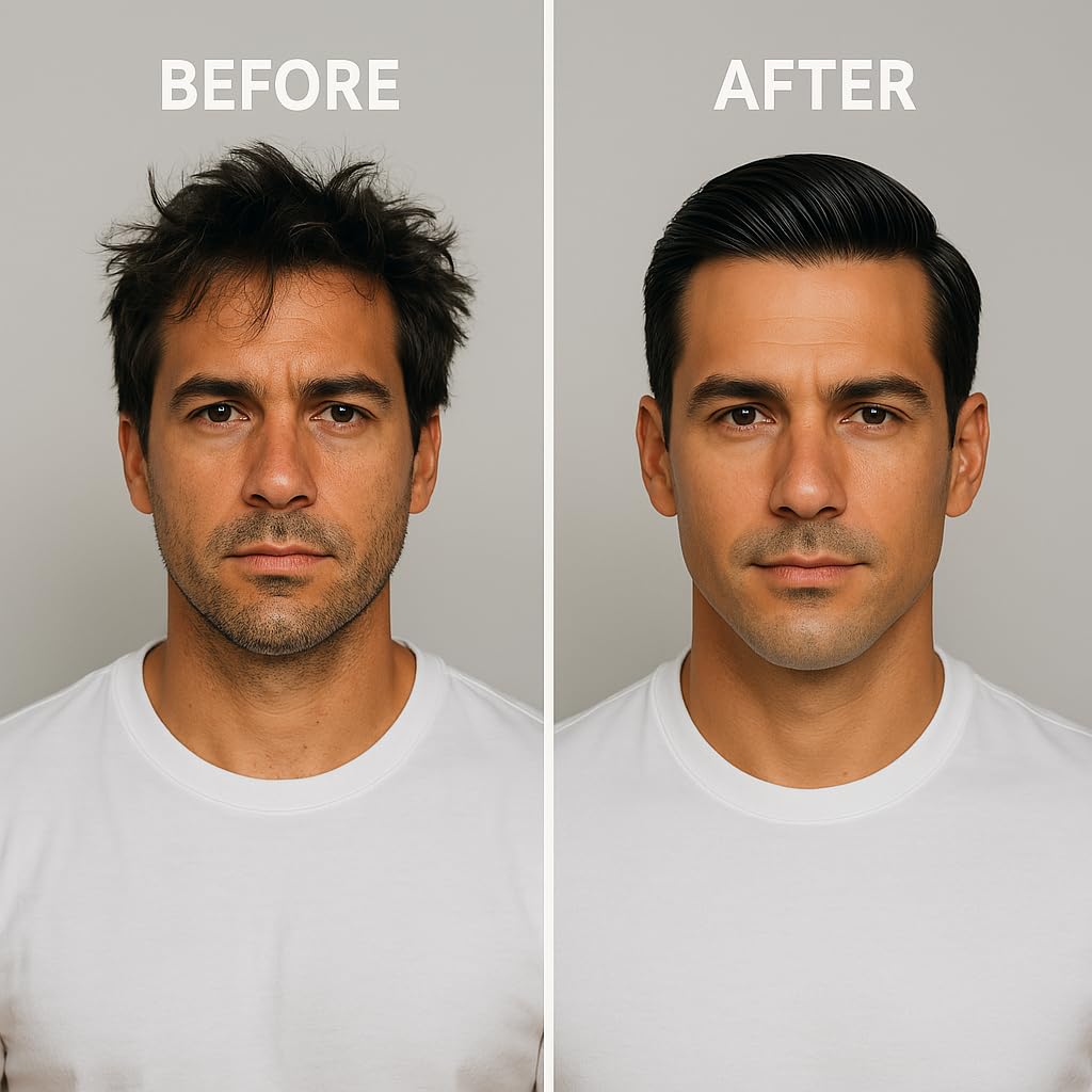 HygieneLab Men's Hair Gel - EWG Verified, Strong Hold, Matte Finish, Weightless Texture, Sandalwood Scent, Non-Toxic Clean Formula, Suitable for All Hair Types