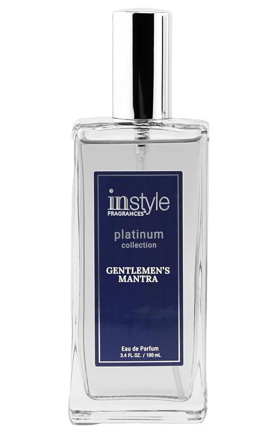Instyle Fragrances Platinum Collection Gentlemen’s Mantra, Premium Men’s Eau de Parfum, CLEAN, Vegan, Paraben-Free, Never Tested on Animals, 3.4 Fluid Ounces