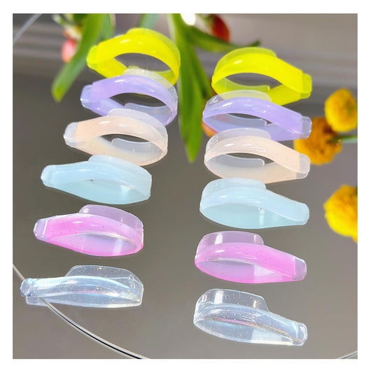 Lash Lift Shields C Curl Eyelash Lifting Shield Natural Curl Lami Lamination Roller Soft Silicone Perm Rod Gel Lash Perming Pad Set For Lash Lift and Tint Lash (Rainbow Cat Eye Shields)