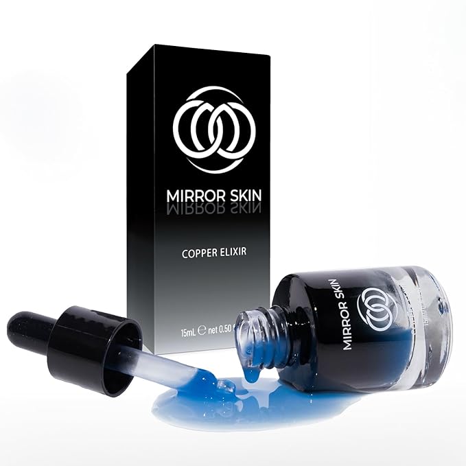 Copper Peptides Face Serum - Boost Collagen & Cell Renewal - Firm, Tone & Glow - Shea Butter, Witch Hazel & Apple Stem Cells - Facial Skin Care Products, Beauty & Self Care - (.5 fl oz)