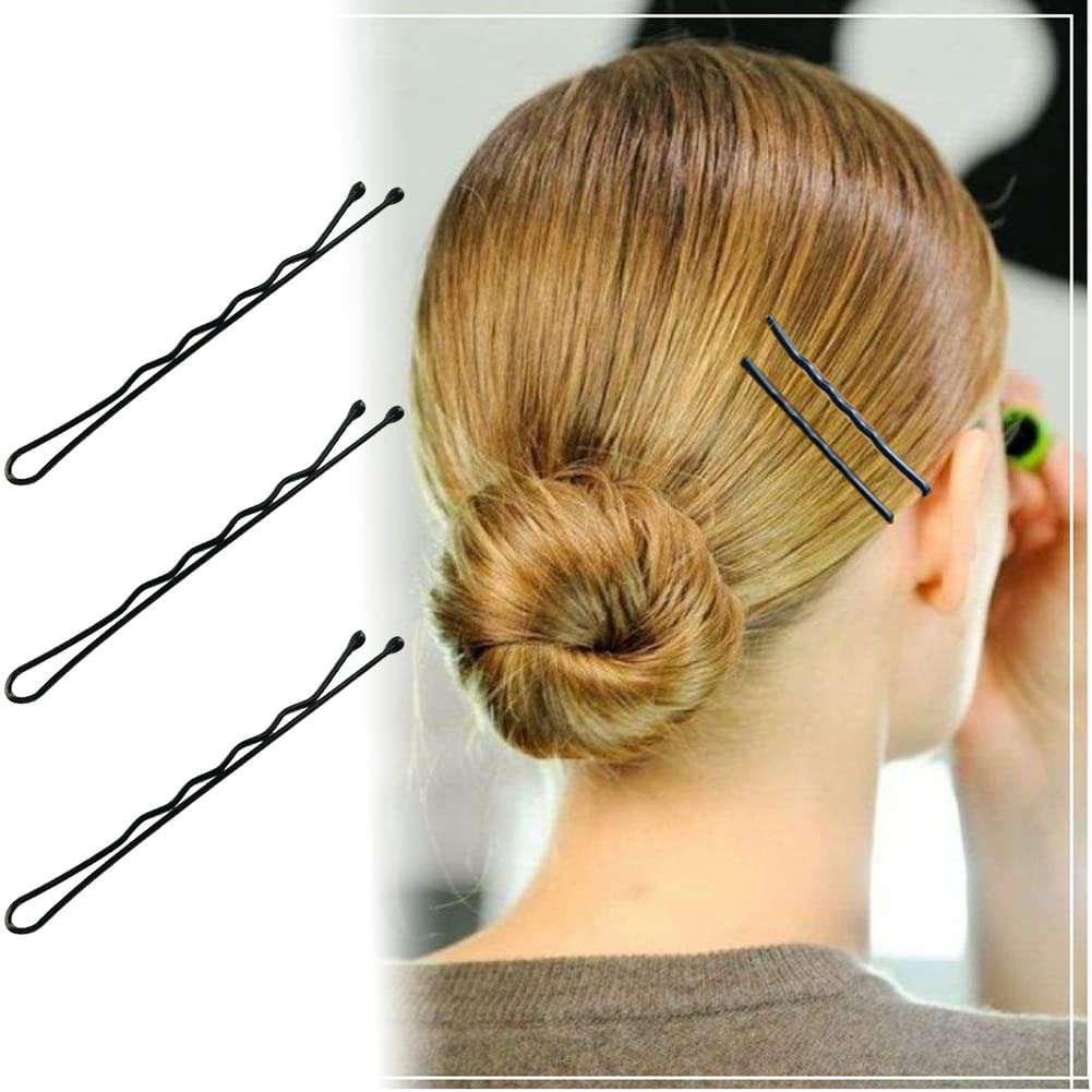 YINGFENG 220pcs Large 2.76-Inch Bobby Pins for Women, Super Grip Black Hair Clips with Box - Reusable Non-Slip Pins for Thick, Long Hair