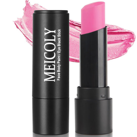 MEICOLY Hot Pink Face Body Paint Stick,Face Paint for Halloween SFX Cosplay Makeup,Pink Accessories for Spirit Week,Eye Black Baseball/Softball/Football/Lacrosse