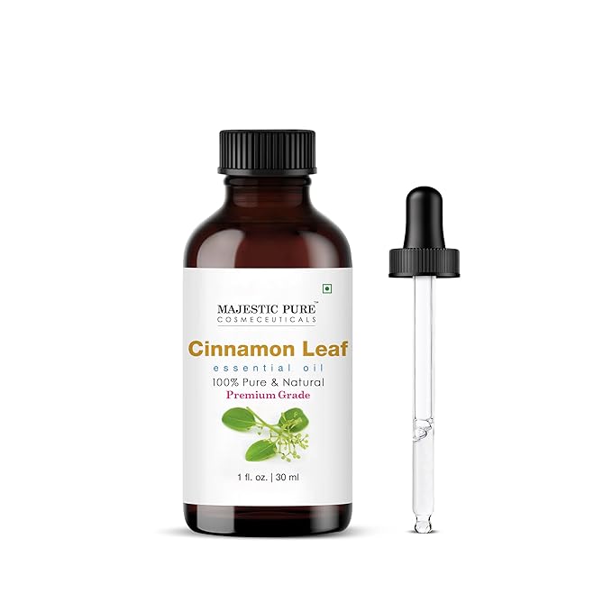 MAJESTIC PURE Cinnamon Essential Oil | 100% Pure and Natural Cinnamon Oil | Premium Grade Essential Oils for Hair Care, Home Diffusers, Skin, Aromatherapy, Massage and Humidifiers | 1 Fl Oz