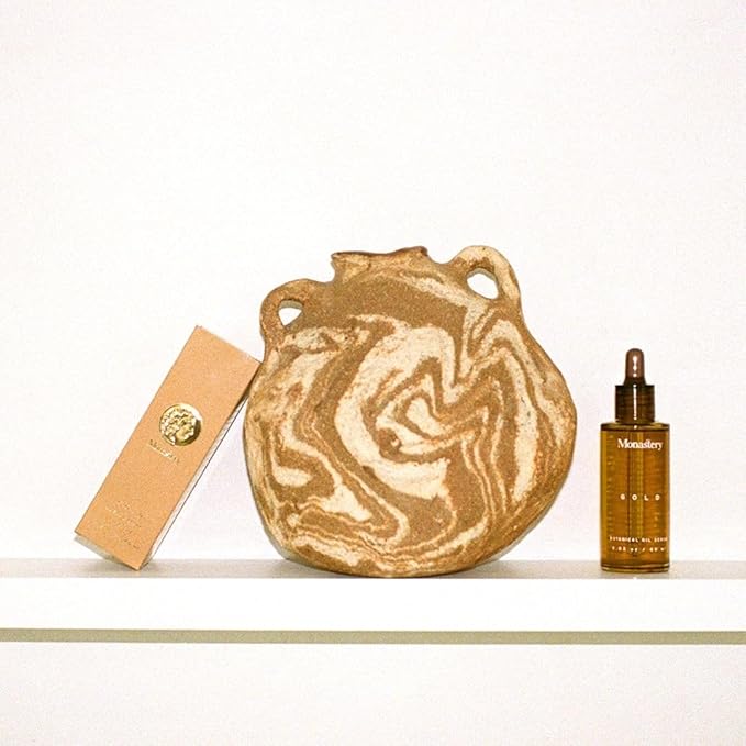 Monastery - Gold Face Moisturizer - 2.03 fl oz (60ml) with Rare Sandalwood Nut Oil - Calming & Repairing for Irritated, Dry, Red, or Puffy Skin