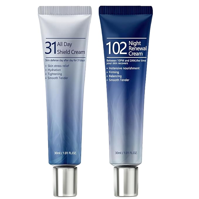 ZCMN 2 Pack All-day & Night Cream for Face - 31 All Day Shield Cream & 102 Night Renewal Cream -Intensive Skin Care All Day and Night Cream Moisturizing & Hydrating