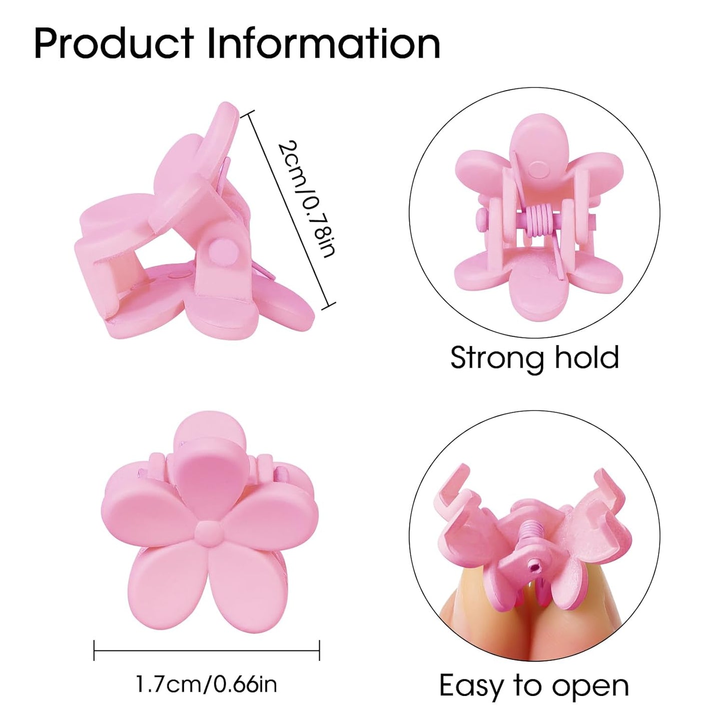 Mini Flower Hair Clips 100Pcs, Small Hair Clips Mini Claw Clips Cute Jaw Clips Hair Pins Hair Barrettes Hair Accessories for Women Girls Kids Teens