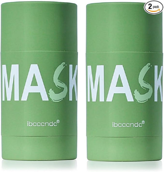2PCS Deep Cleanse Mask Stick for Face,Blackhead Remover with Green Tea Extract,Poreless Deep Cleanse Mask Stick for Purifying,Moisturizing,Oil Control Reduce for Women and Men