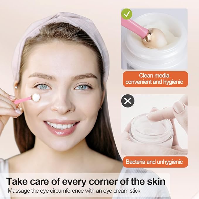 3D Face Roller Metal Facial Massager Face Sculpting Gua Sha Massage Tool for Eye Skin Care Reducing Puffiness Anti-Wrinkle for Women Girl Gift Set(Rose Gold)