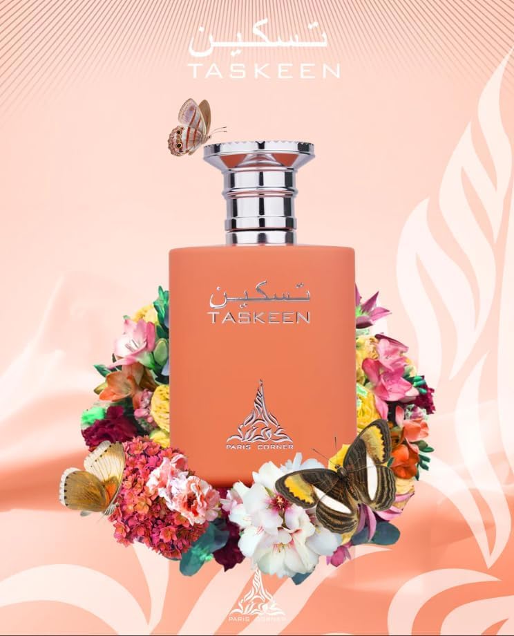 Paris Corner Taskeen Peach Tea Perfume Edp 3.4 Fl Oz - Fruity Unisex Fragrance for Men and Women