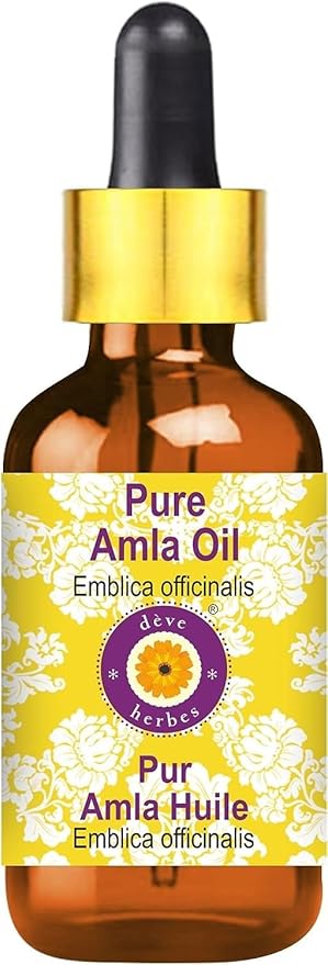 dève herbes Pure Amla Oil (Emblica officinalis) with Glass Dropper Natural Therapeutic Grade 30ml (1 oz)