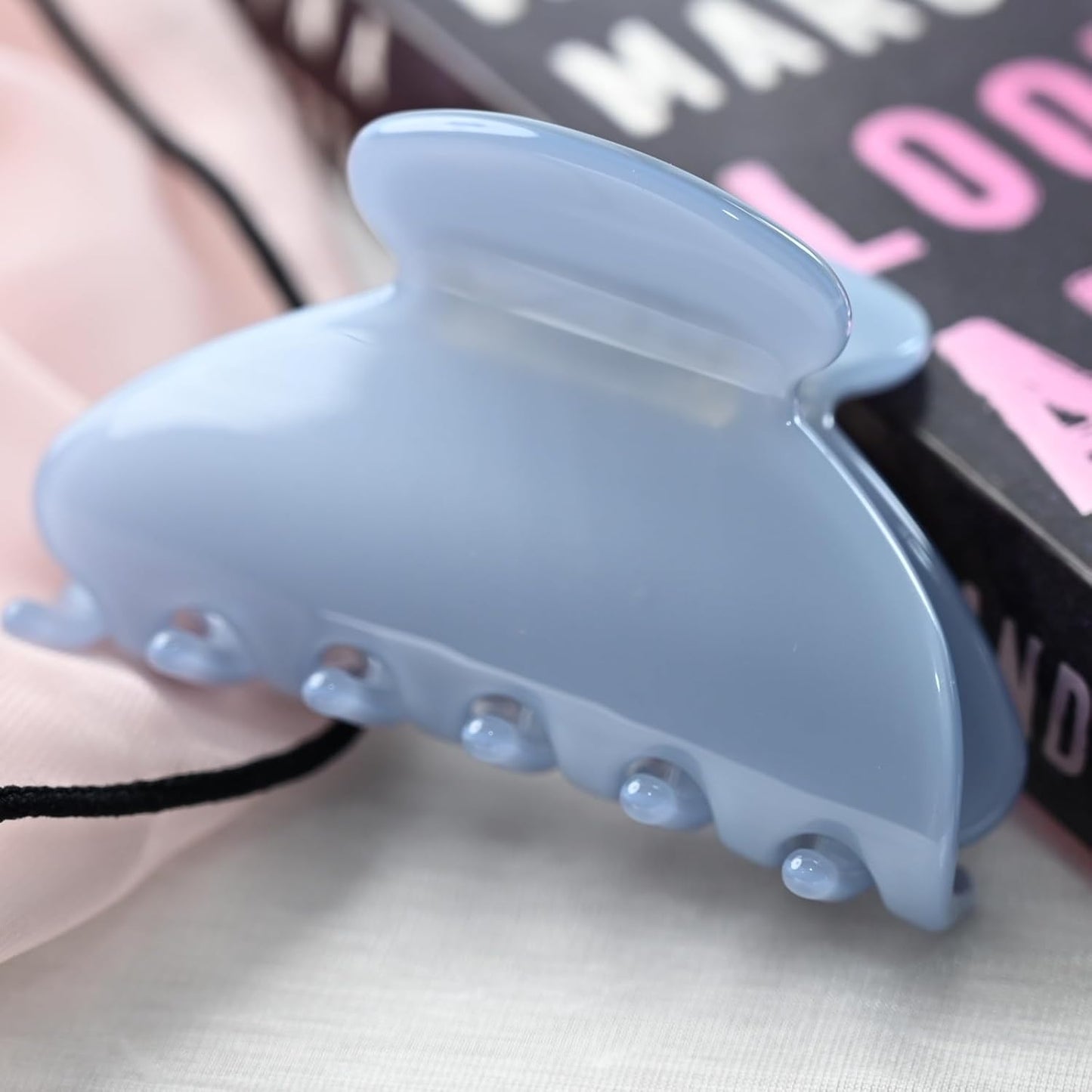 Handmade Celluloid Acetate French Design Barrettes Tortoise Shell Claws Hair Claw Luxury Fashion Accessories Hair Clip for Women (starblue)