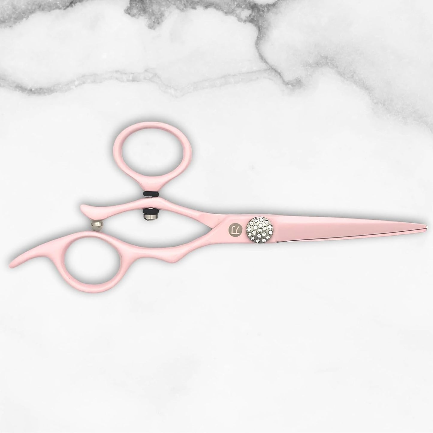 Pink Hair Scissors for Professional Use - 440C Stainless Steel w/Pink Titanium Finish - Sharp, Durable (5.5" Swivel Scissors)