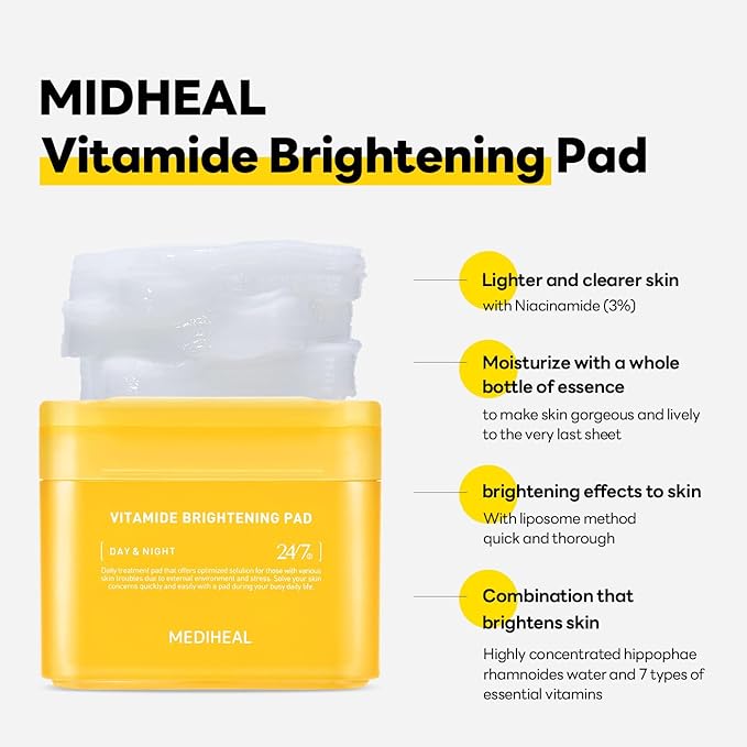 Mediheal Vita Glow Set – Vitamin C Brightening Serum & Eye Patches for Radiant Skin, Dark Circles & Dullness