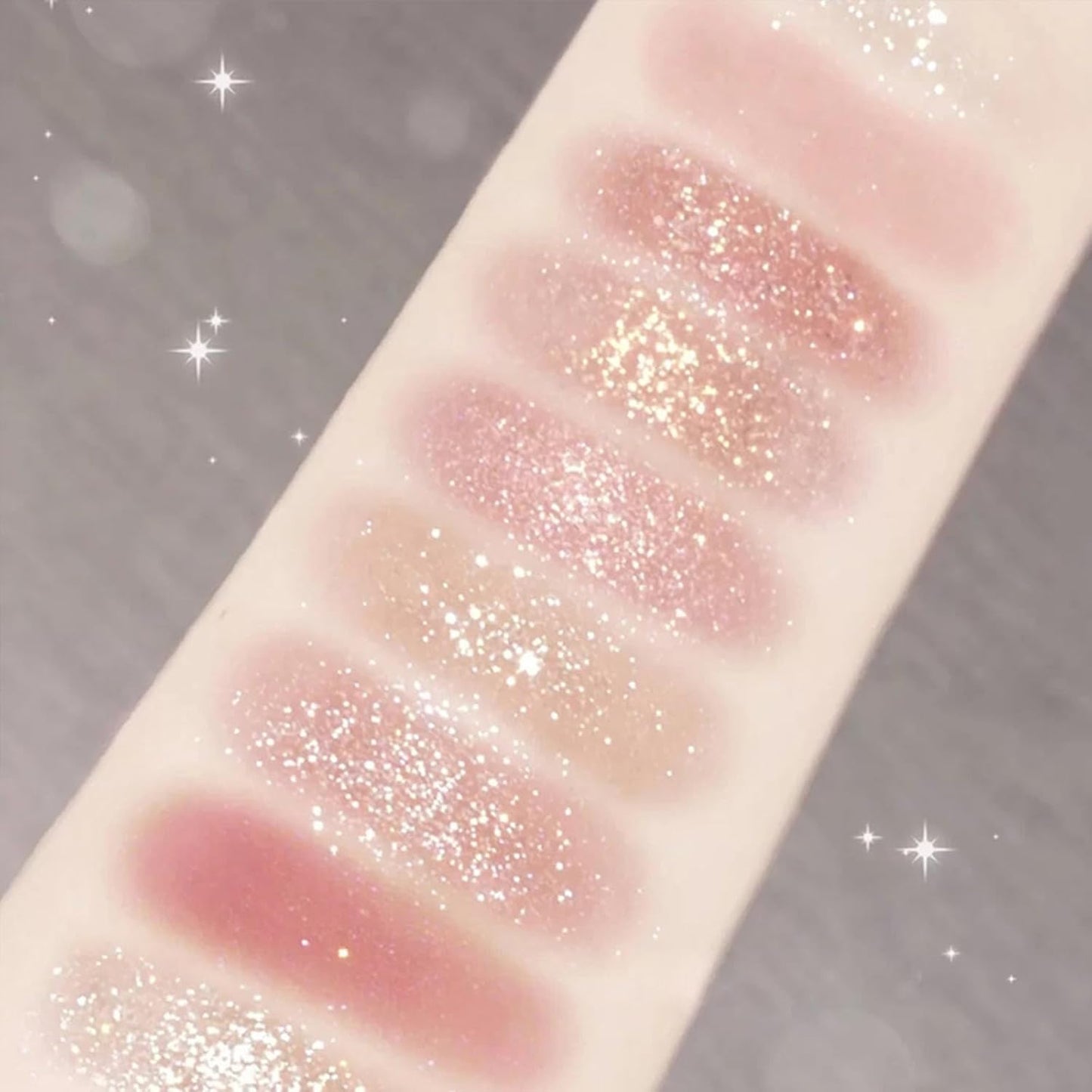 Erinde 9 Colors Eyeshadow Palette, Matte Shimmer Glitter Eye Shadow Palette Makeup, Highly Pigmented Long Lasting Waterproof, Natural Neutral Nude Eyeshadow Makeup Pallet, Sunset Glow