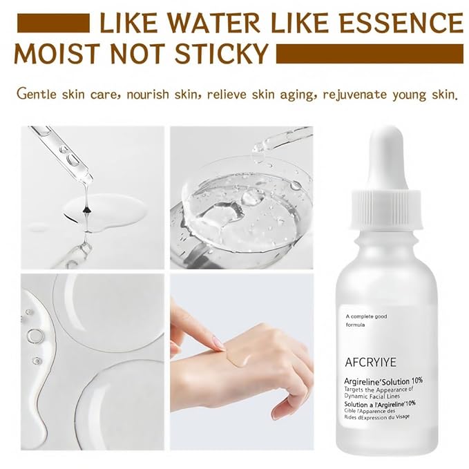 Argireline Solution 10%, Advanced Anti-aging Facial Serum, Facial Moisturizer for Women, Firming Skin and Reducing Wrinkles and Fine Lines, Argireline Facial Serum, 30ml