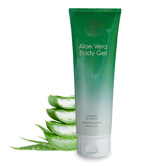 L’EUDINE Aloe Vera Gel - 8Fl Oz - Natural Aloe Gel for Skin Care - Premium Aloe for Sunburn Relief, Burns, and After Sun Care - Aloe Gel for Face, Body - Aloe Vera for Scar Treatment