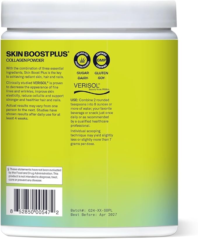 Sparkle Wellness Skin Boost Plus (Tropical) [50-Serves] | Collagen Powder Supplement with VERISOL Bioactive Hydrolyzed Collagen Peptides, Vitamin C & Hyaluroic Acid