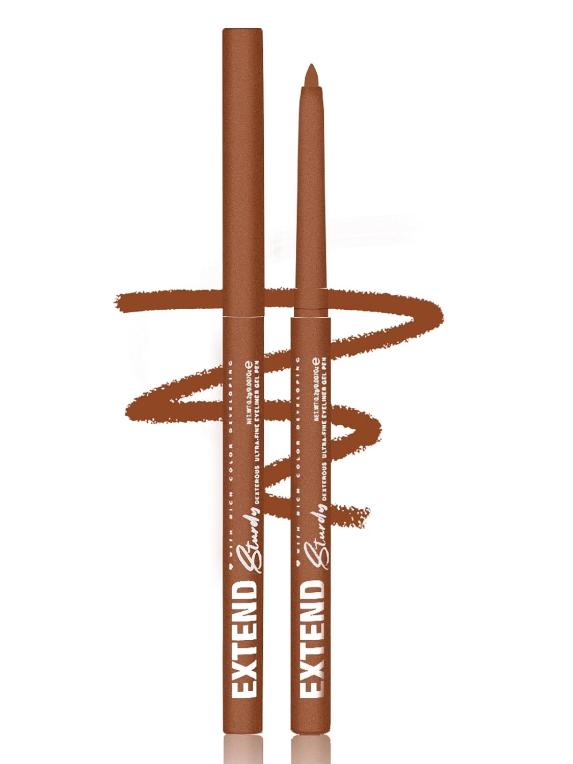 Bronze Gel Glitter Eyeliner Pencil, Metallic Waterproof Smudge-Proof Creamy Retractable Smooth Eye Liner pencil, Hypoallergenic Long Lasting Eyeliner Brightener Pen Crayon Eye Makeup Gift for Women#05