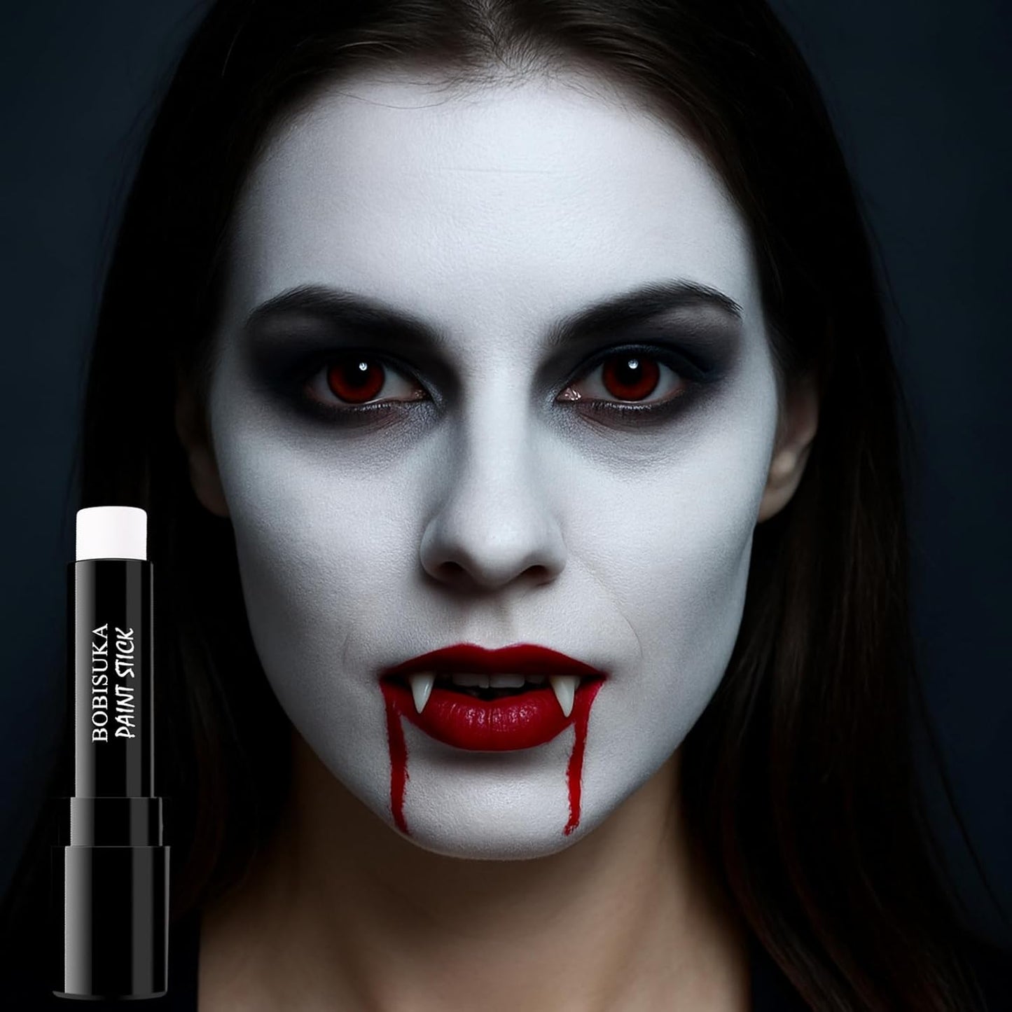 BOBISUKA White Face Paint Stick for Halloween, Sports, Cosplay – Non-Toxic Body Paint Stick for Skeleton Clown Ghost Makeup – Great for Eye Black, SFX & Costume Looks