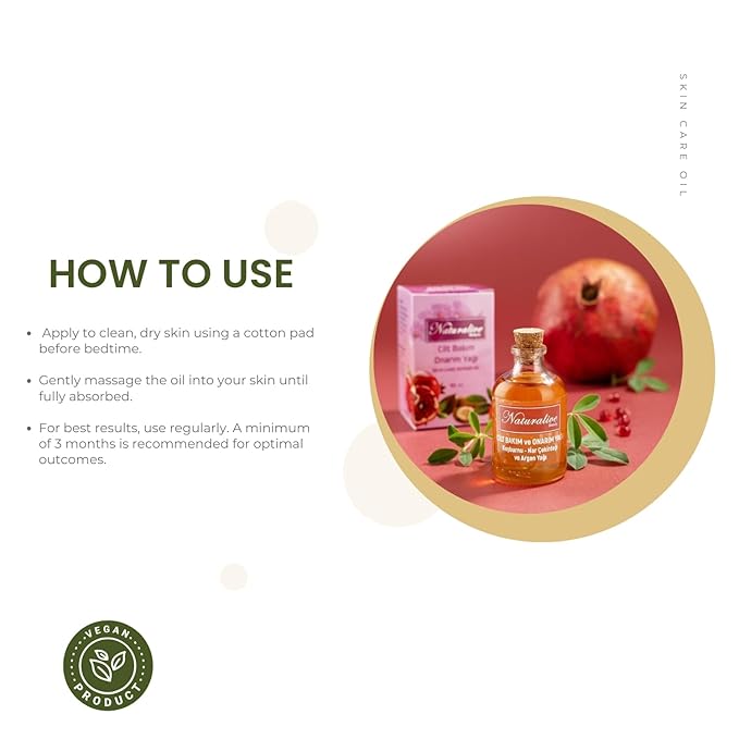 Natural Skin Repair Oil - Moisturizing, Repairing & Revitalizing - With Rosehip, Pomegranate Seed & Argan Oils - Vegan, Chemical-Free - 50ml | 1.69 fl oz