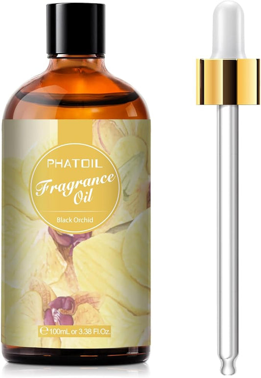3.38FL.OZ Black Orchid Fragrance Oils for Aromatherapy, Essential Oils for Diffusers for Home, Perfect for Diffuser, DIY Candle and Soap Making, DIY Scented Products - 100ml