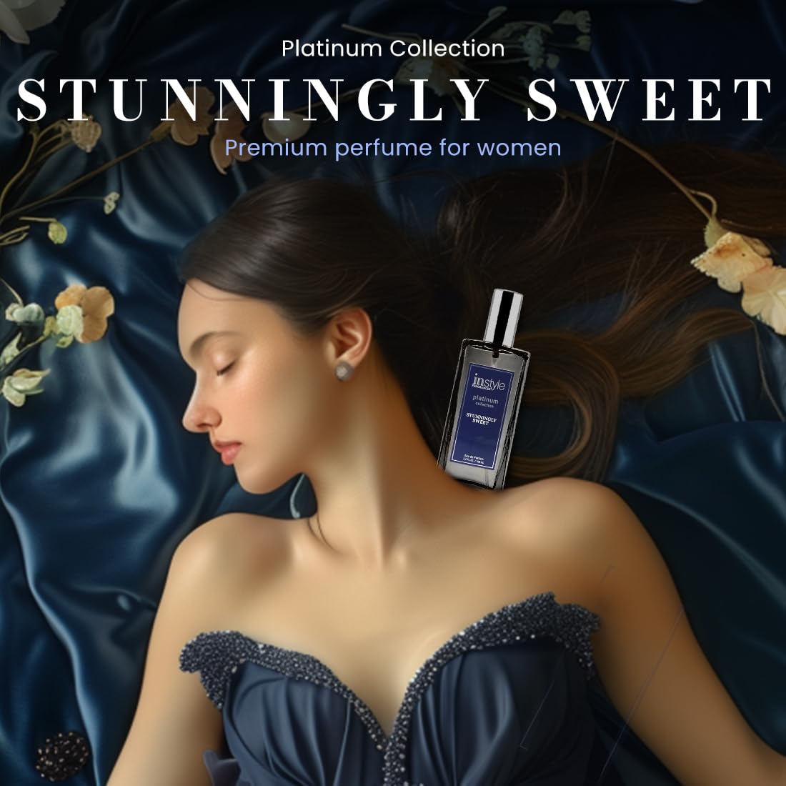 Instyle Fragrances Platinum Collection Stunningly Sweet, Premium Women’s Eau de Parfum, CLEAN, Vegan, Paraben-Free, Never Tested on Animals, 3.4 Fluid Ounces