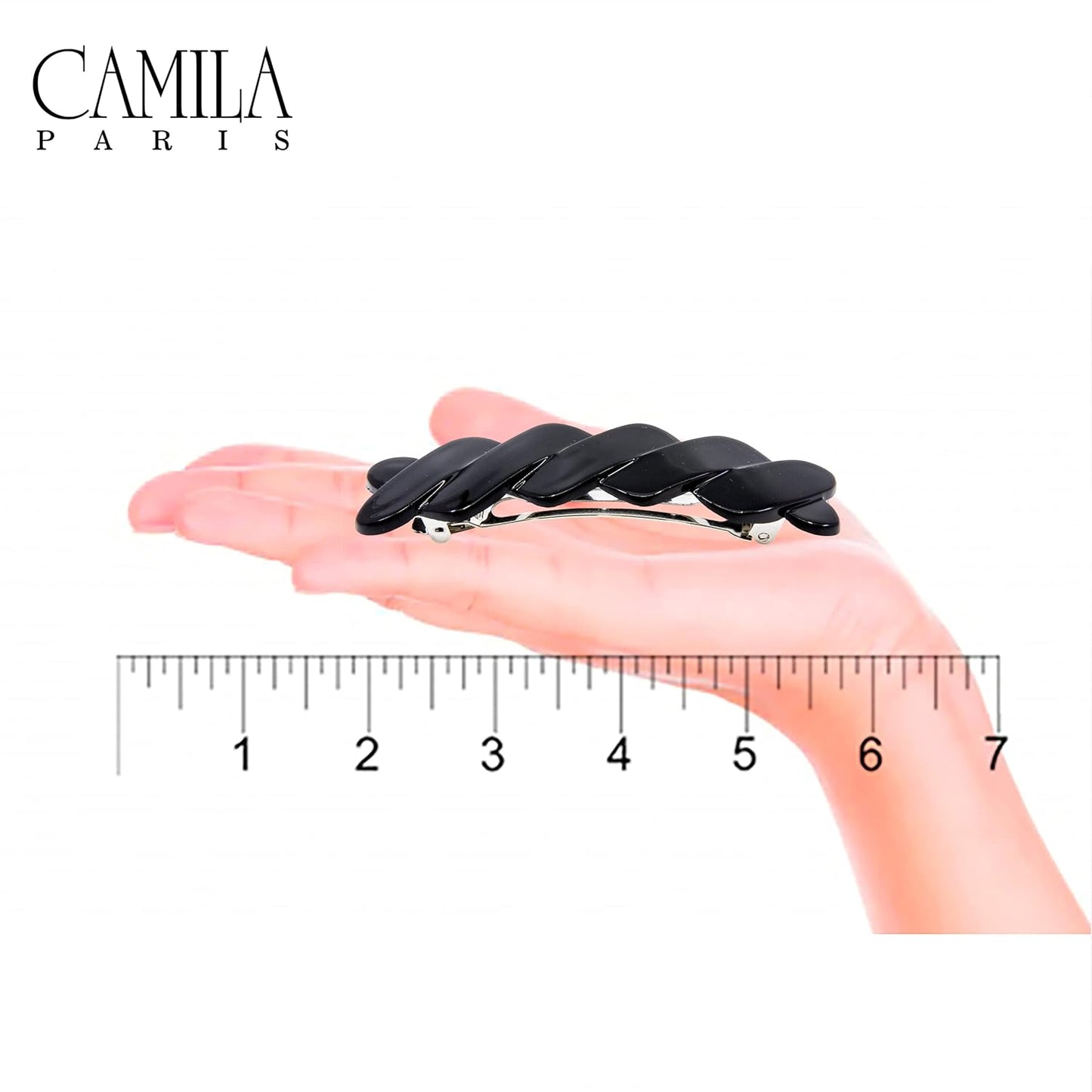 Camila Paris CP2427-CP2876 French Hair Barrette Clip for Girls Braided, Combo, Automatic Clasp, Strong Hold Grip Hair Clips for Women, No Slip Durable Styling Girls Hair Accessories, Made in France