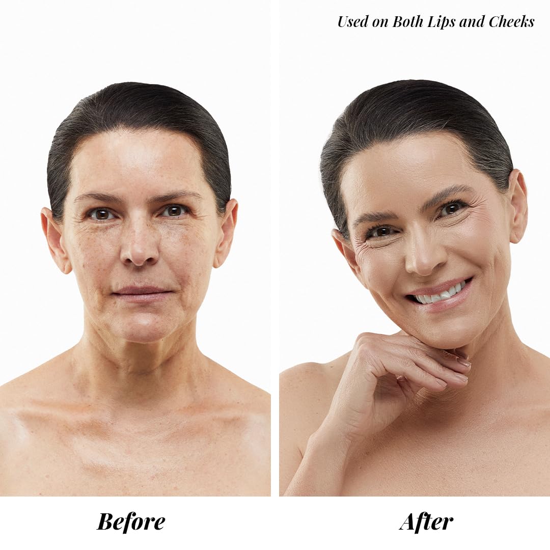 Jerome Alexander Blush ‘n’ Kiss Cream for Cheeks & Lips | Creamy, Lightweight, Buildable Coverage | Blush Balm Face Makeup | Tint Coral