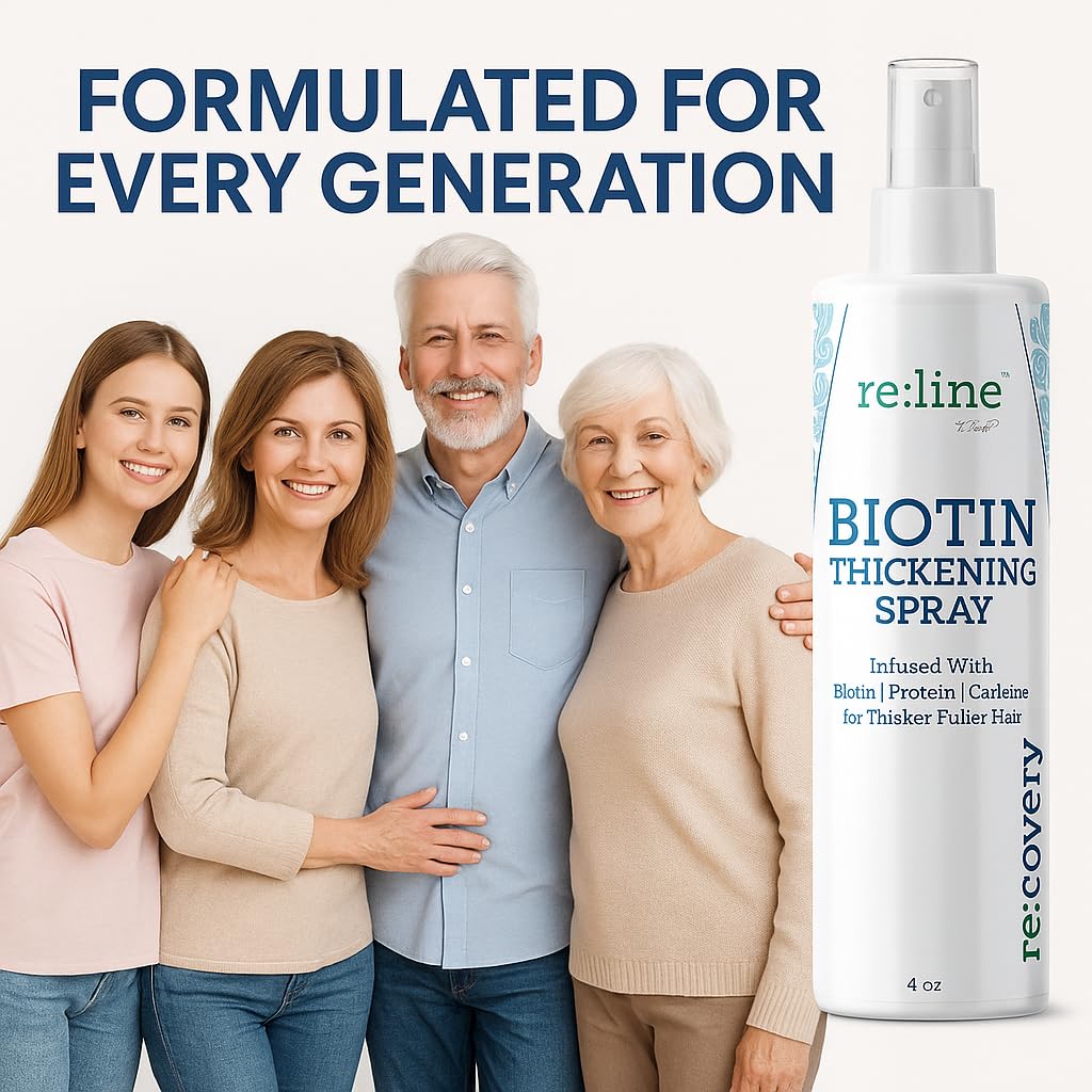 Biotin Hair Thickening and Growth Spray for Thinning and Texturizing - Hair Loss Prevention Tonic for Men and Women