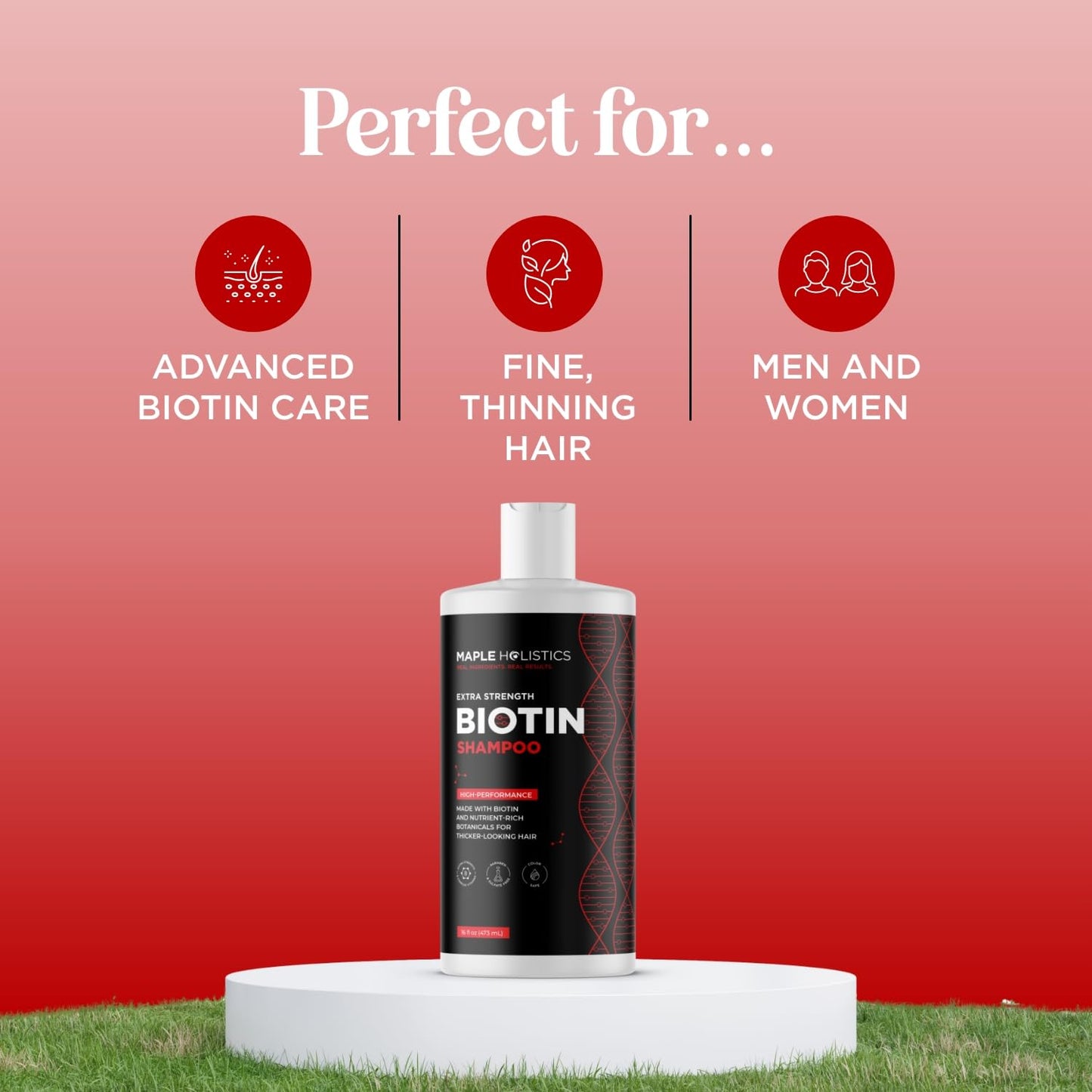 Ultra Biotin Shampoo for Thinning Hair - Extra Strength Volumizing Shampoo for Men and Women with B Vitamins and Rosemary Essential Oil - Sulfate Free Shampoo Biotin Formula for Hair and Scalp Care