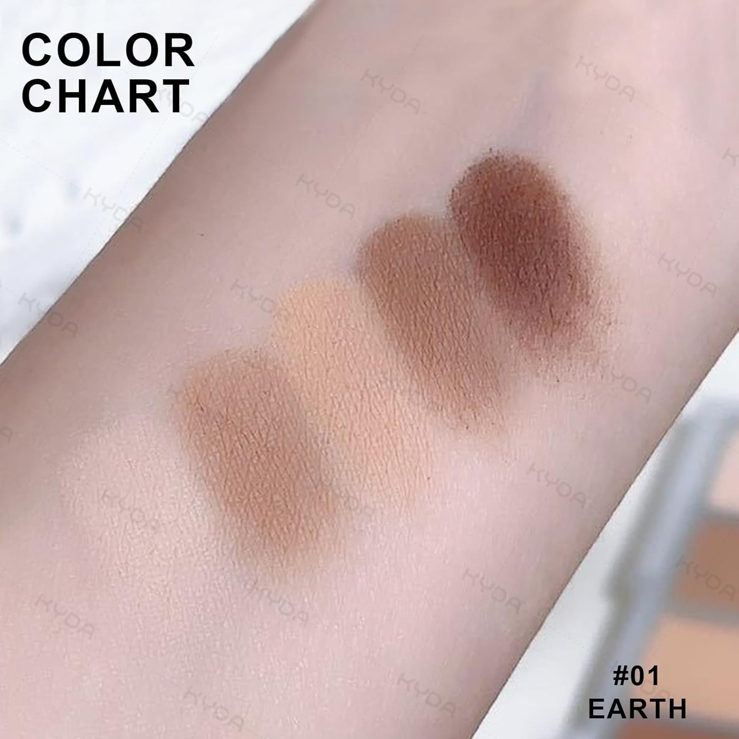 KYDA 5 Colors Matte Brown Eyeshadow Palette, Neutral Nude Eyeshadow, All Matte Eyes Palette, High Pigment Pressed Powder Eye Makeup Gift for Women, Lasting Blendable Daily Eyes Shadow, EARTH