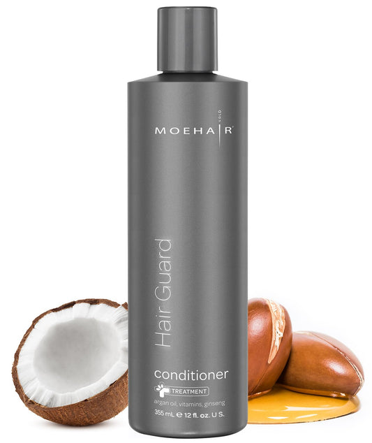 MOEHAIR Hair Guard Conditioner | Strengthens Roots and Boosts Hair Follicles | Infused with Vitamin-E, Argan Oil & Ginseng | Paraben & Sulfate Free (12 Fl. Oz)