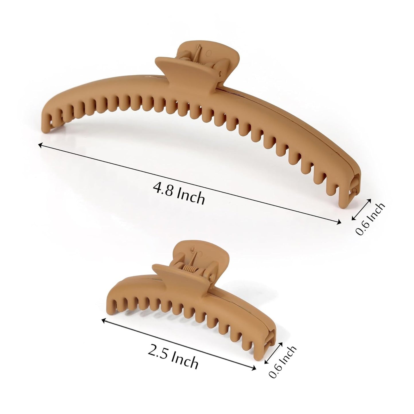 Hold Everything Claw Clip for Thick and Thin Hair - Big Barrettes for Women and Girls With Straight, Wavy, and Curly Hair - Strong Hold With 52 Teeth Banana Clips (4-Color & 2-Size)