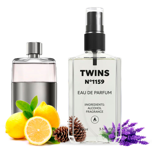TWINS Impression of Guilty Pour Homme | Perfume for Men Eau de Parfum | No.1159 | 3.4 Fl Oz / 100 ml