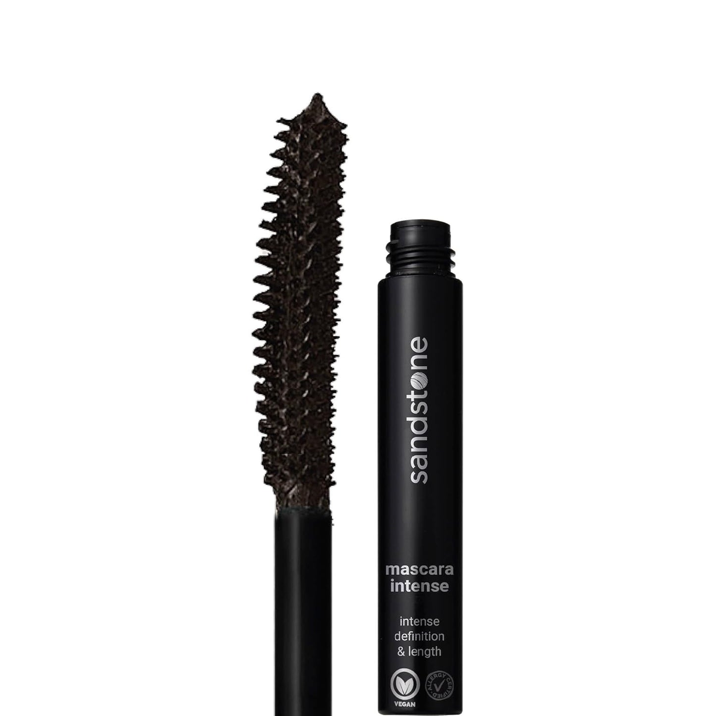 Sandstone Scandinavia Hypoallergenic Mascara Sensitive Eyes - Smudge-Proof, Sweatproof and Lengthening with amazing separation of the lashes - Vegan and Non Toxic (Brown, 9 ml)