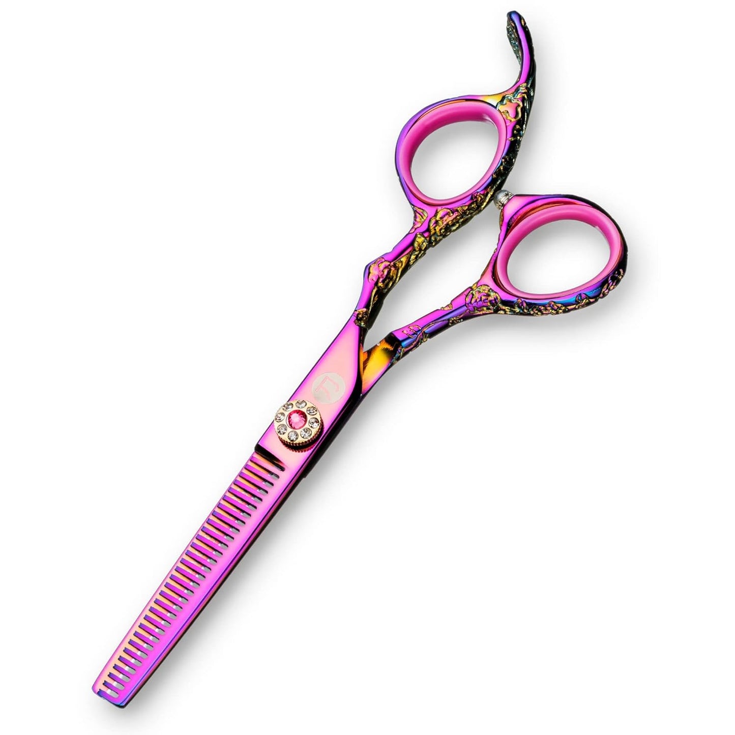 Saki Shears Kohana Thinning Shears for Professionals - Pink - Japanese Steel 440C - Pink Texturizing Scissors for Hairdressers